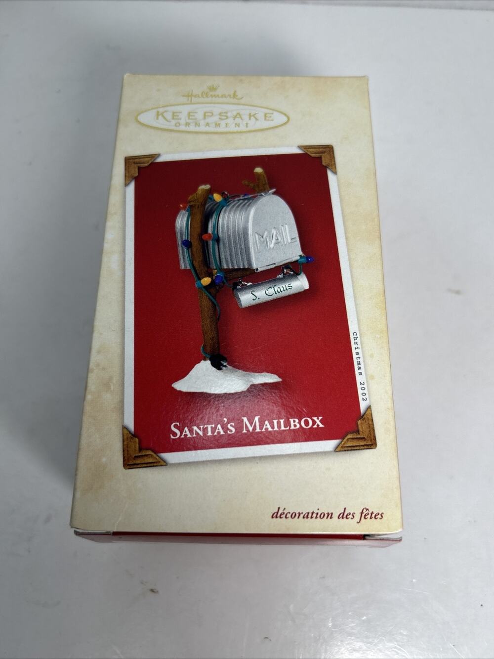Hallmark Keepsake 2002 Santa's Mailbox-Handcrafted and Tin Christmas Ornament